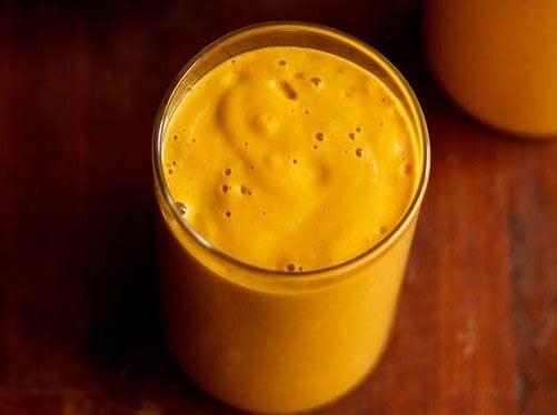 banana mango milkshake recipe | easy and quick mango recipes