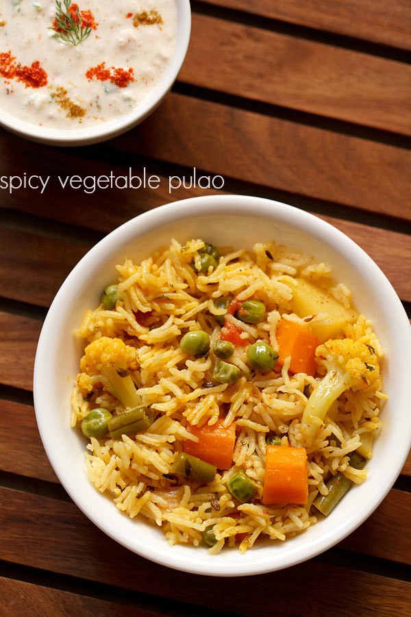 spicy pulao recipe, how to make spicy veg pulao recipe | vegetable ...