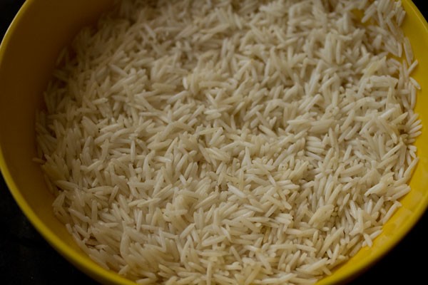 rice drained of all water after 30 minutes. 