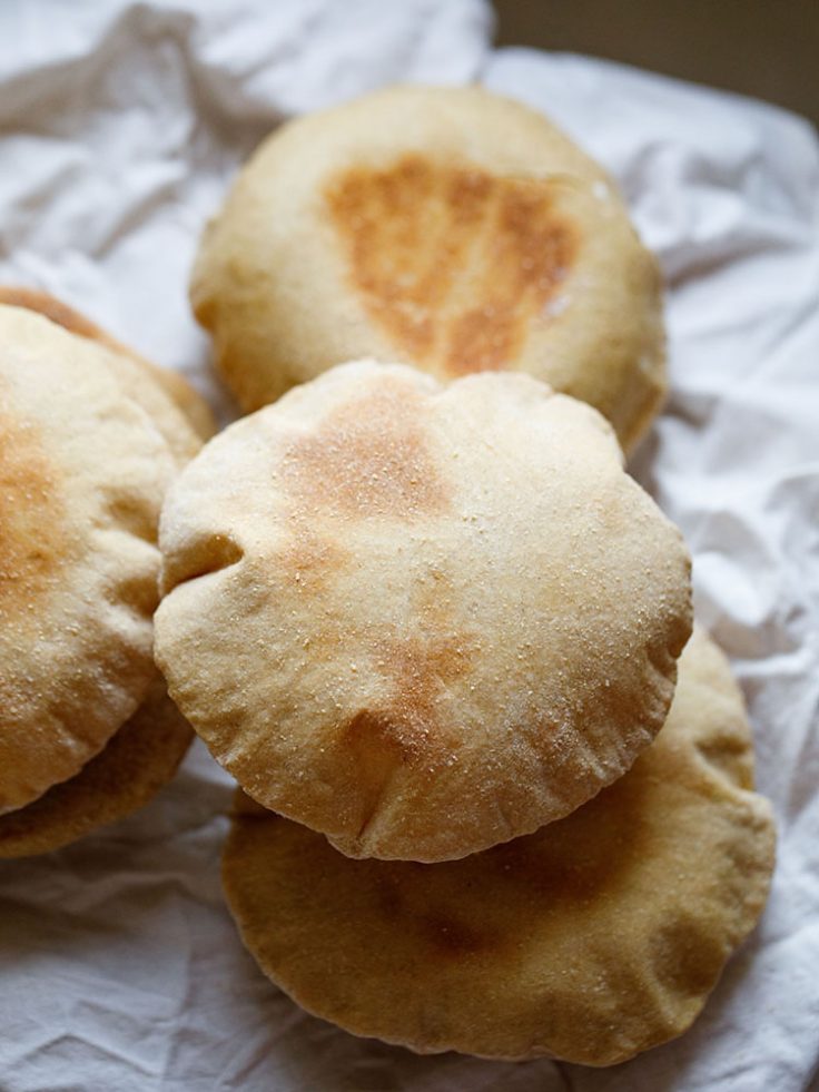 Pita Bread Recipe (Whole Wheat, Oven & Stovetop)