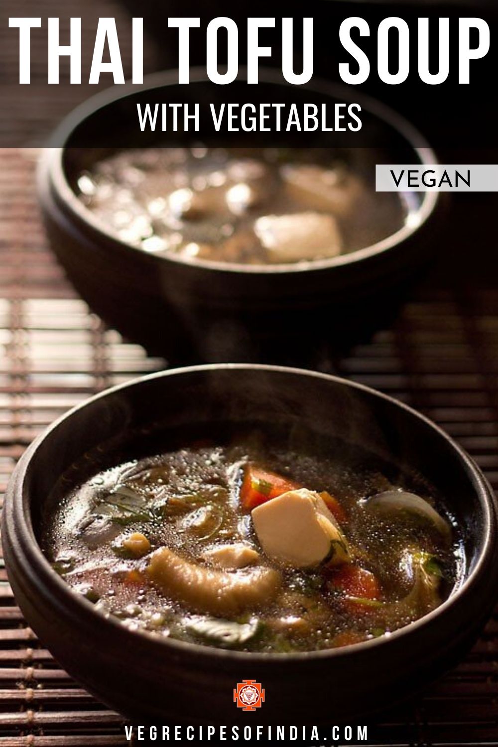 Thai Tofu Soup With Mushrooms And Vegetables Vegan 