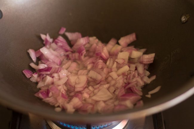 sautéing onions. 