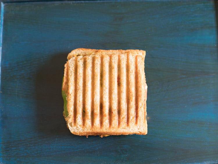 toasted chana sandwich. 