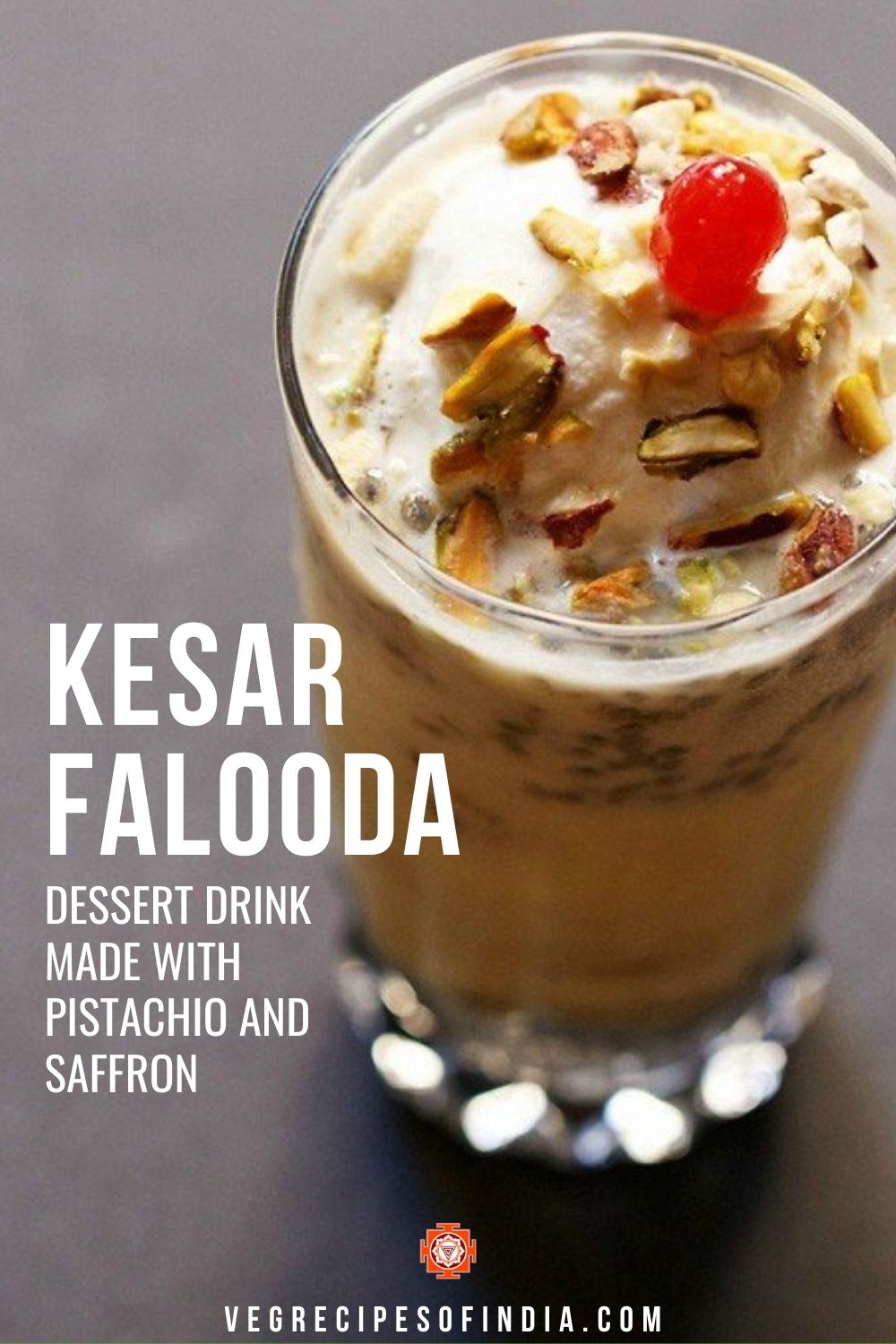 Kesar Pista Falooda | Saffron Pistachio Falooda