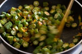 Easy Ladies Finger Fry (Vegan) » Dassana's Veg Recipes