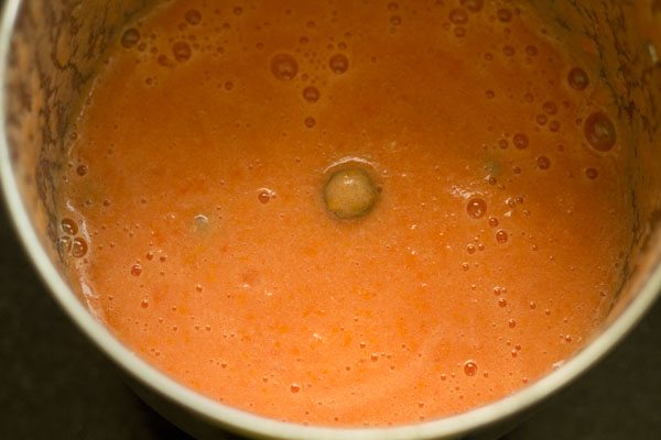 tomatoes blended to a smooth puree. 