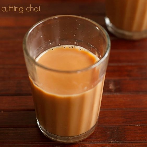 Indian tea recipe, homemade chai, cutting chai