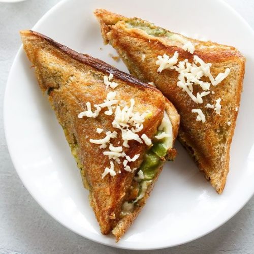 Cheese Masala Toast Sandwich Recipe 