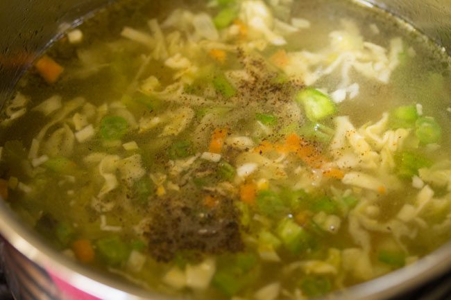 preparing clear veg soup recipe