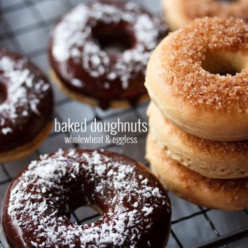 Download Eggless Doughnut Recipe Baked Doughnut Recipe Whole Wheat Doughnut