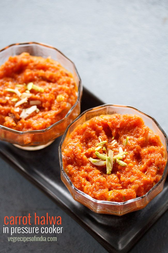 gajar halwa recipe in pressure cooker | easy carrot halwa recipe in cooker