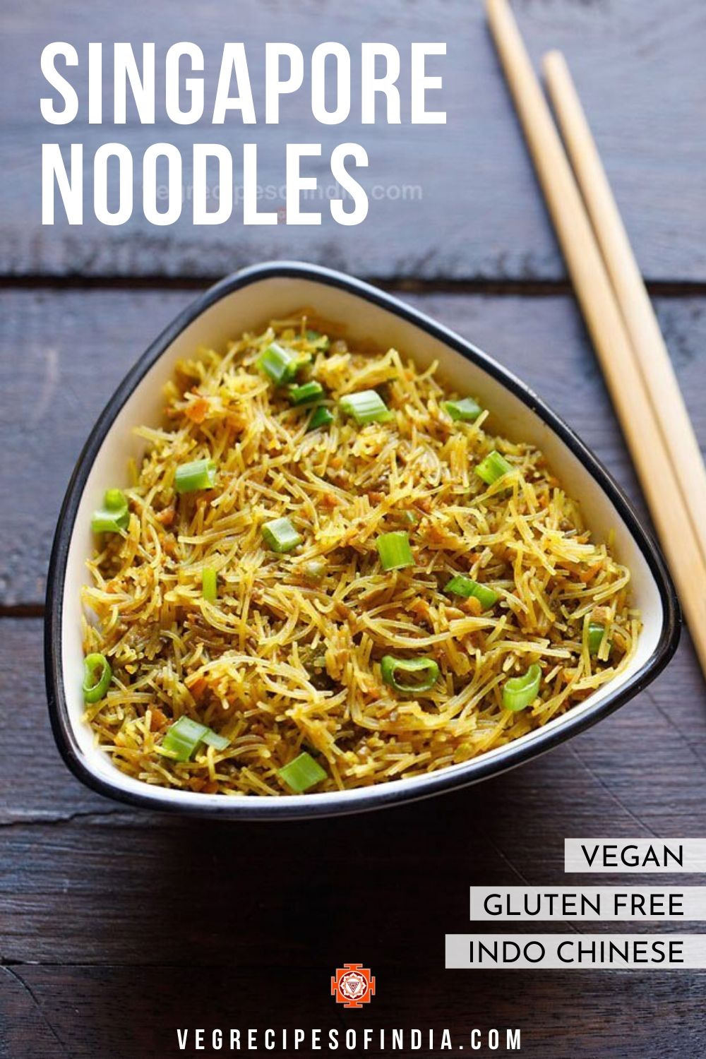 Veg Singapore Noodles - Healthy Singapore Mei Fun (Stepwise Photos)