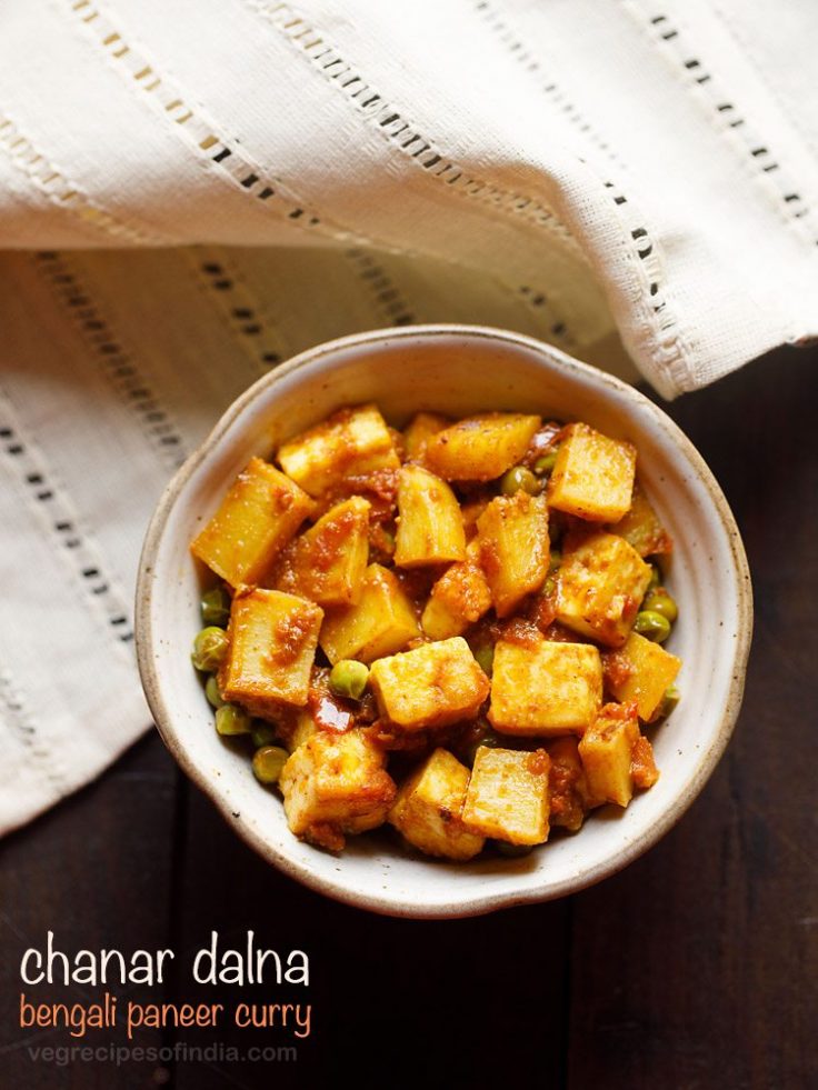 Chanar Dalna Recipe (Bengali Paneer & Potato Curry)