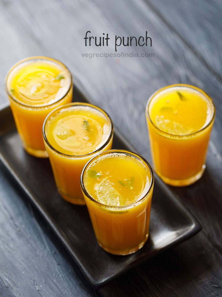 fruit punch recipe, how to make fruit punch | easy fruit punch mocktail