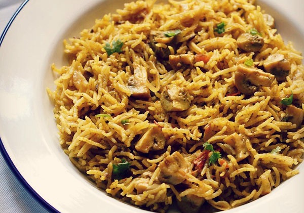 Spicy Mushroom Biryani and Chettinad Mushroom Biryani (2 Ways)