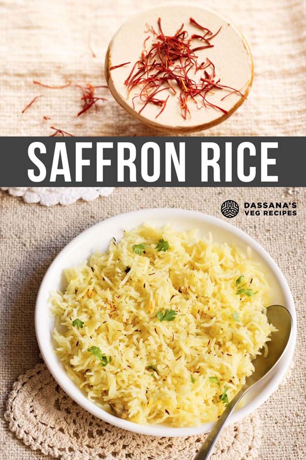 Saffron Rice Yellow Rice (Easy Indian Recipe) » Dassana