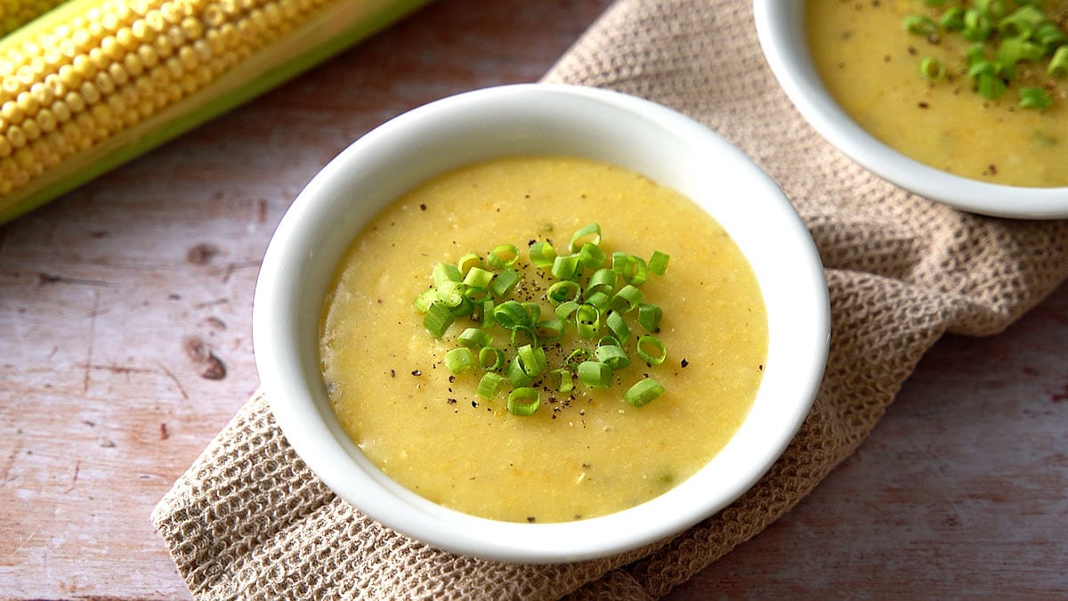 sweet corn soup recipe, sweet corn veg soup