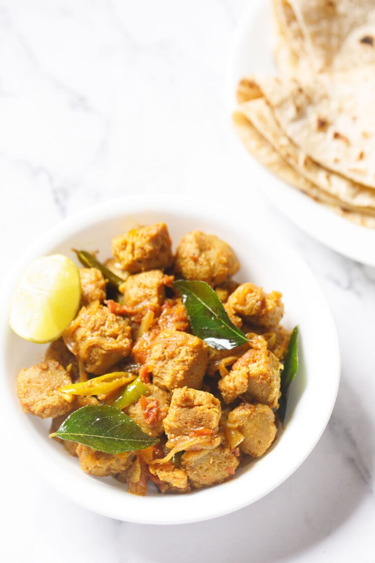 Soya Chunks Fry (Kerala Style Meal Maker Fry)