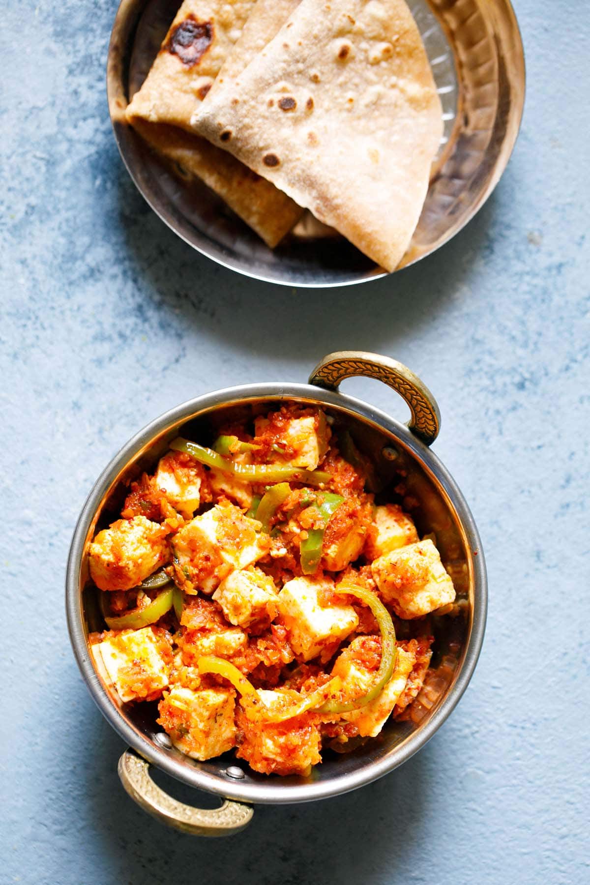 Kadai Paneer, a Popular North Indian Semi Dry Dish Made by Cooking Paneer  or Cottage Cheese Tomatoes and Bell Peppers Stock Image - Image of food,  indian: 220935097