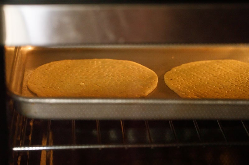 sheermal recipe getting baked in the oven.