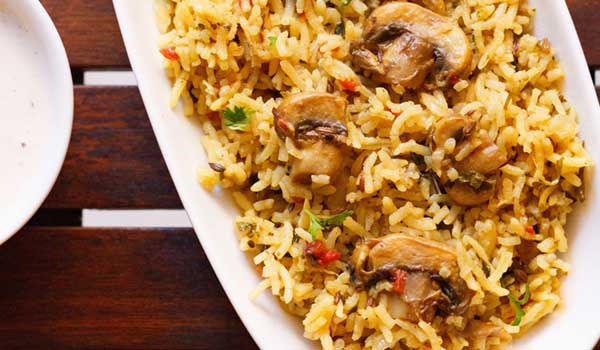 Mushroom Biryani Recipe (South Indian Style)