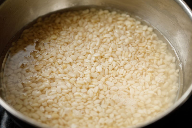 soaked urad dal in water.